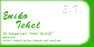eniko tehel business card